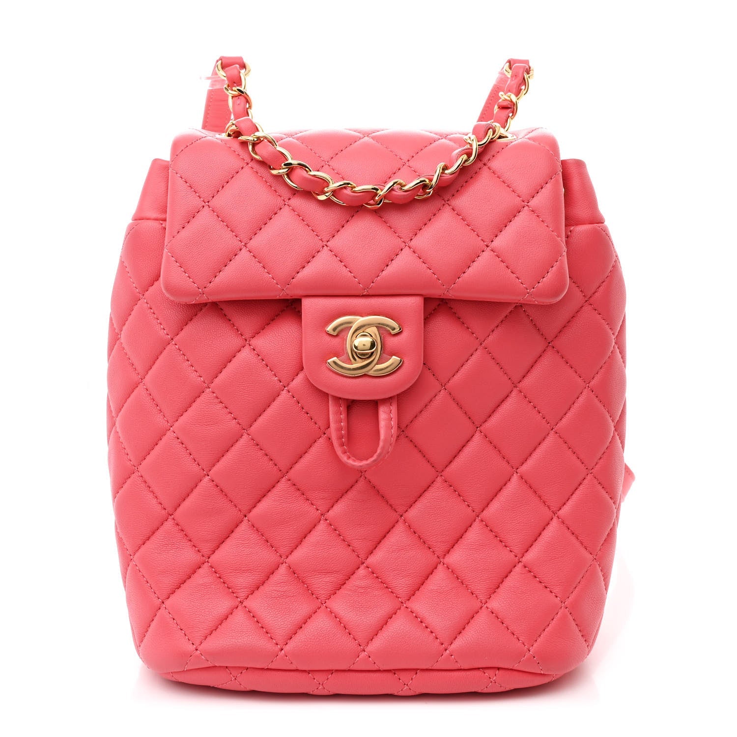 Chanel Lambskin Quilted Small Urban Spirit Backpack Dark Pink