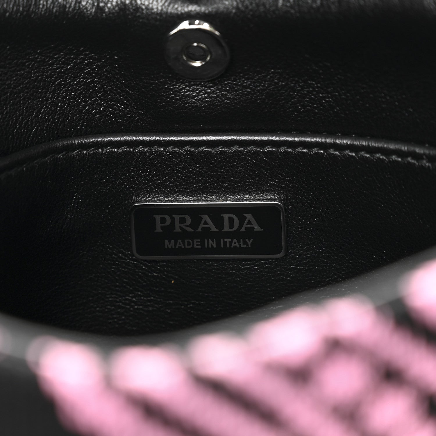 Prada Maglia Jacquard Cleo Shoulder Bag Black Rosa
