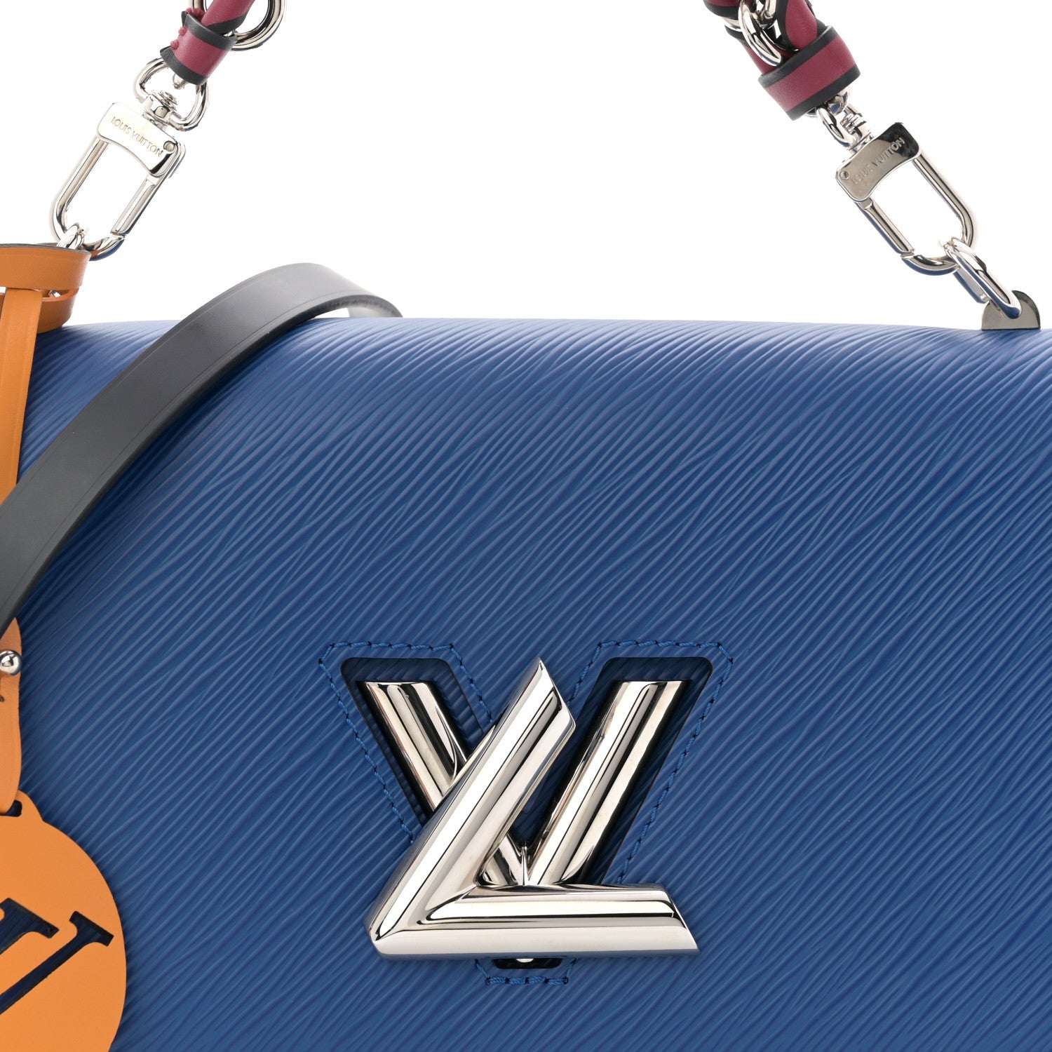 Louis Vuitton Epi Twist Braided Strap Shoulder Bag MM Bleu Roi