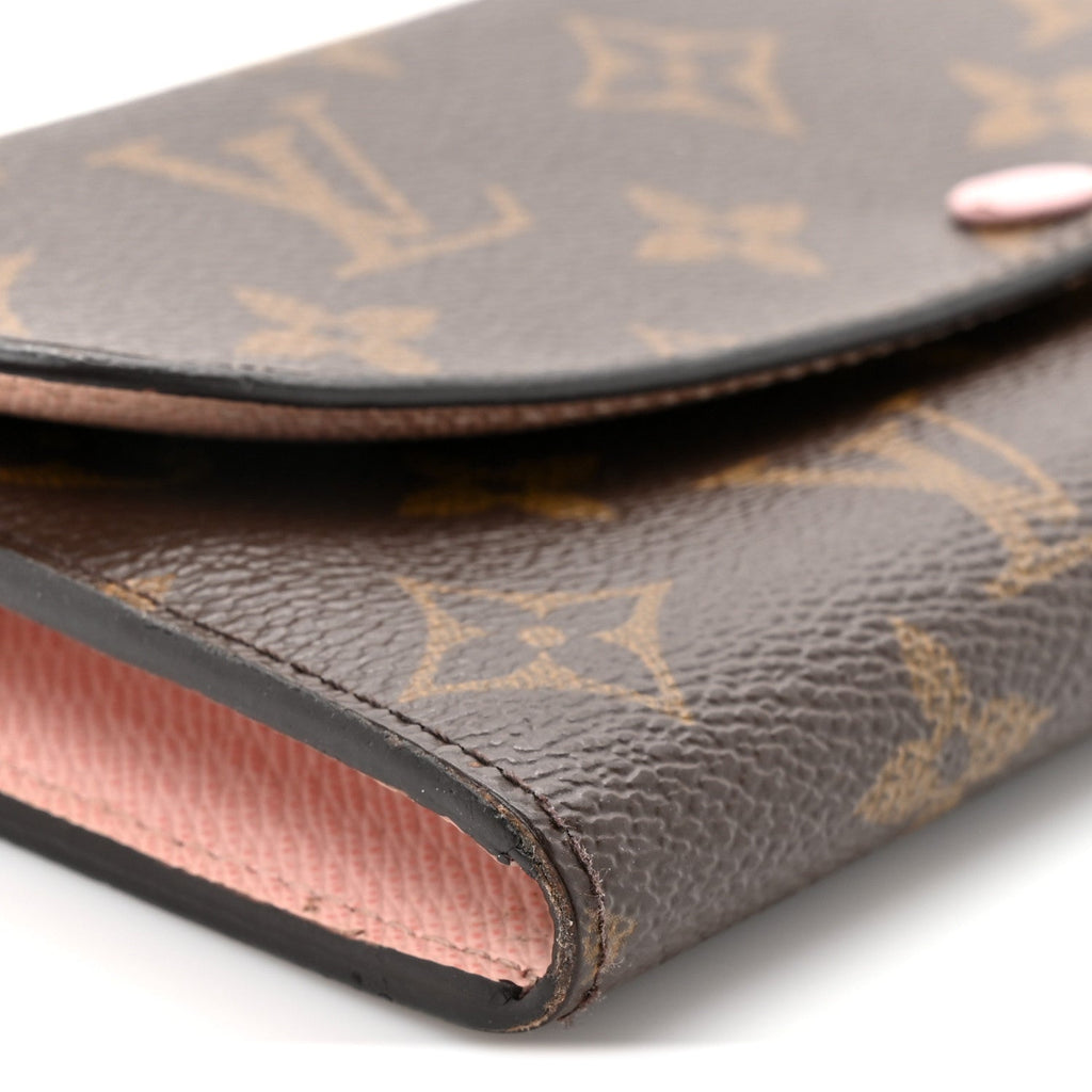 Louis Vuitton Monogram Emilie Wallet Rose Ballerine
