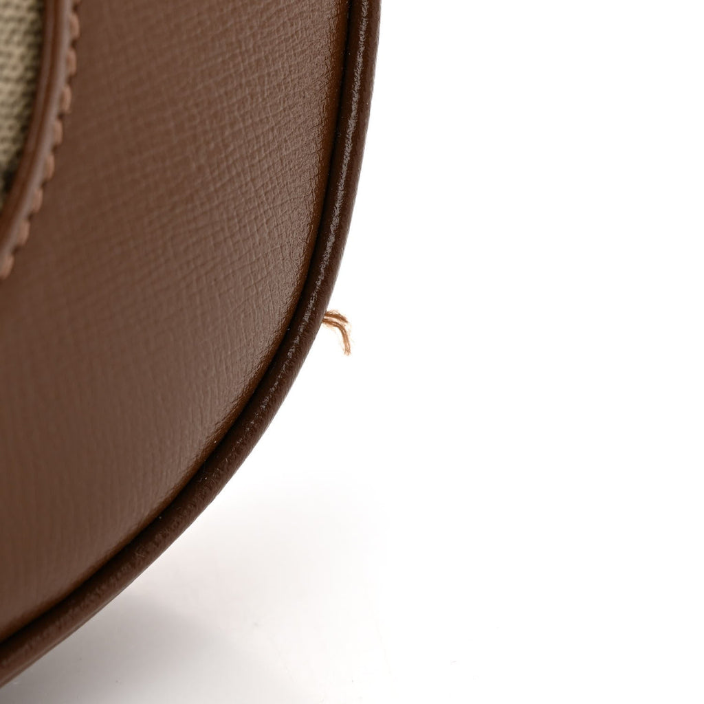 Gucci GG Supreme Monogram Azalea Calfskin Web Medium Jackie 1961 Hobo Beige Ebony Brown Sugar