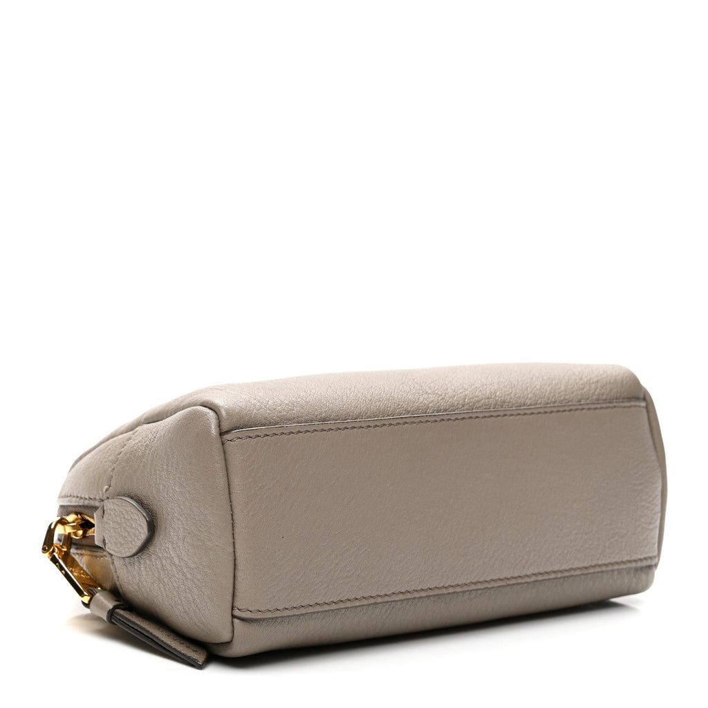 Prada Vitello Daino Cosmetic Pouch Argilla