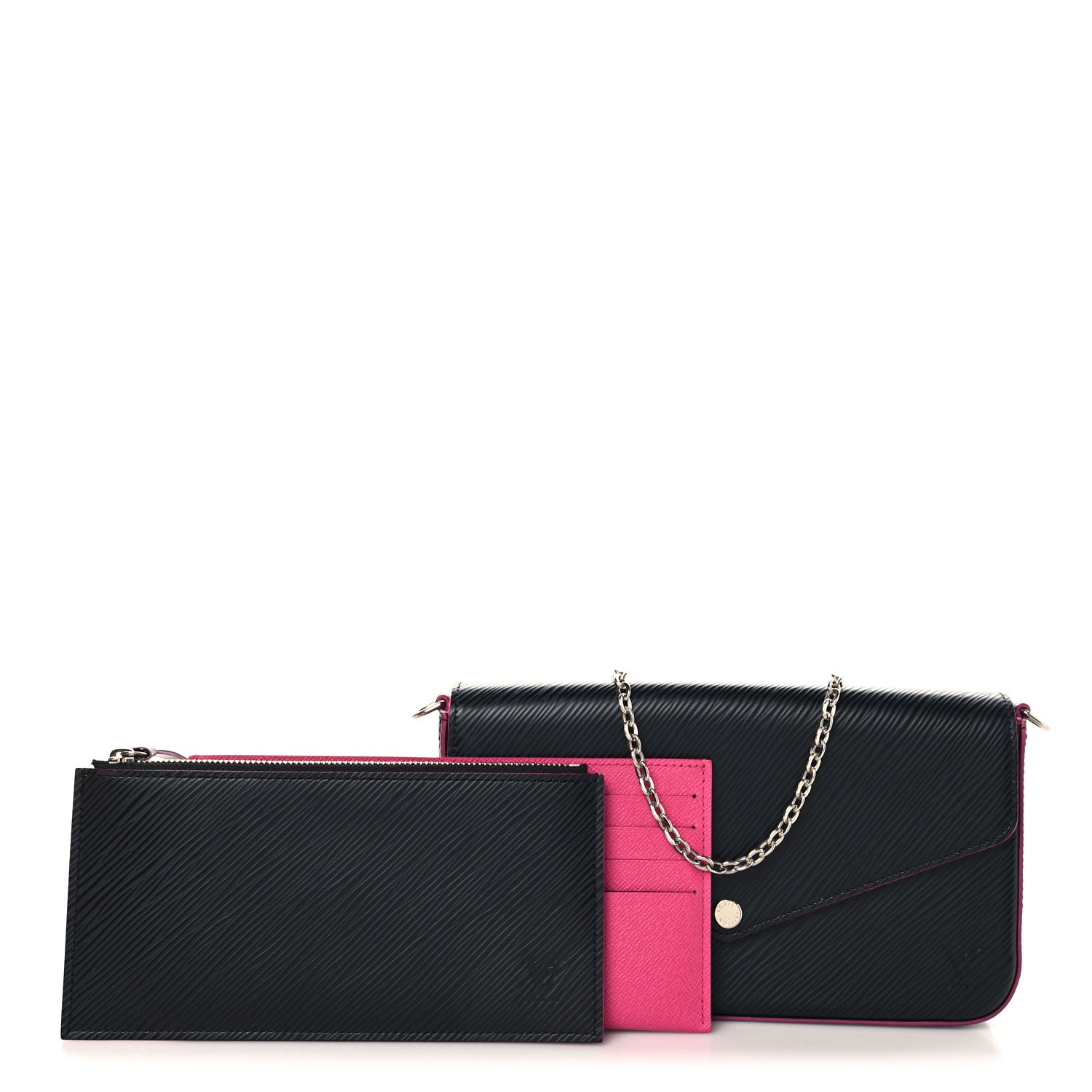 Louis Vuitton Epi Pochette Felicie Black Hot Pink