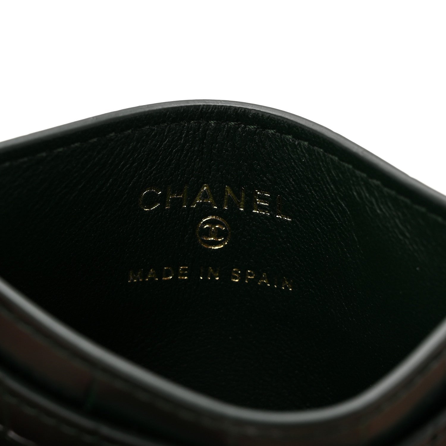 Calfskin Crocodile Embossed Crococo Card Holder Emerald