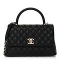 Chanel Caviar Quilted Small Coco Handle Flap Black