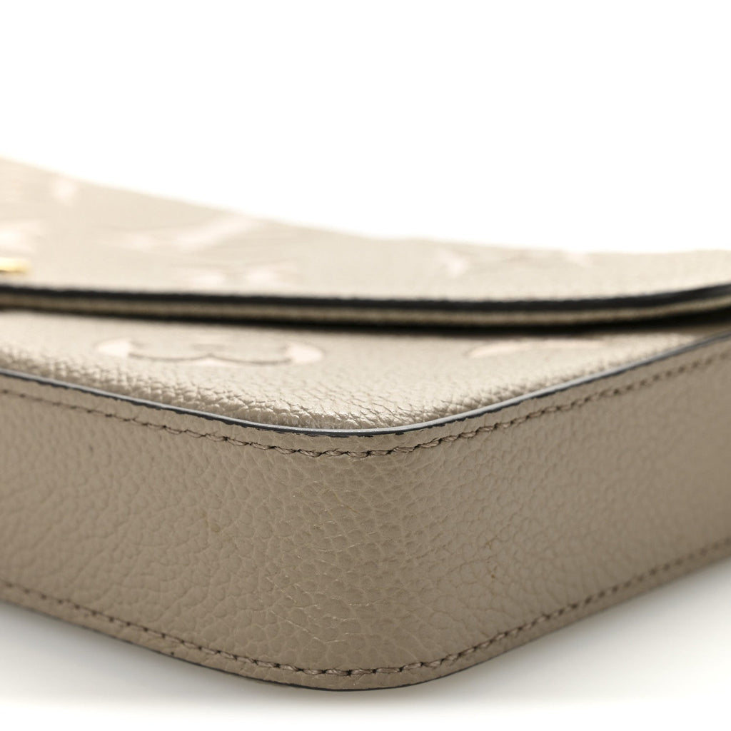 Louis Vuitton Empreinte Monogram Giant Felicie Pochette Tourterelle Creme