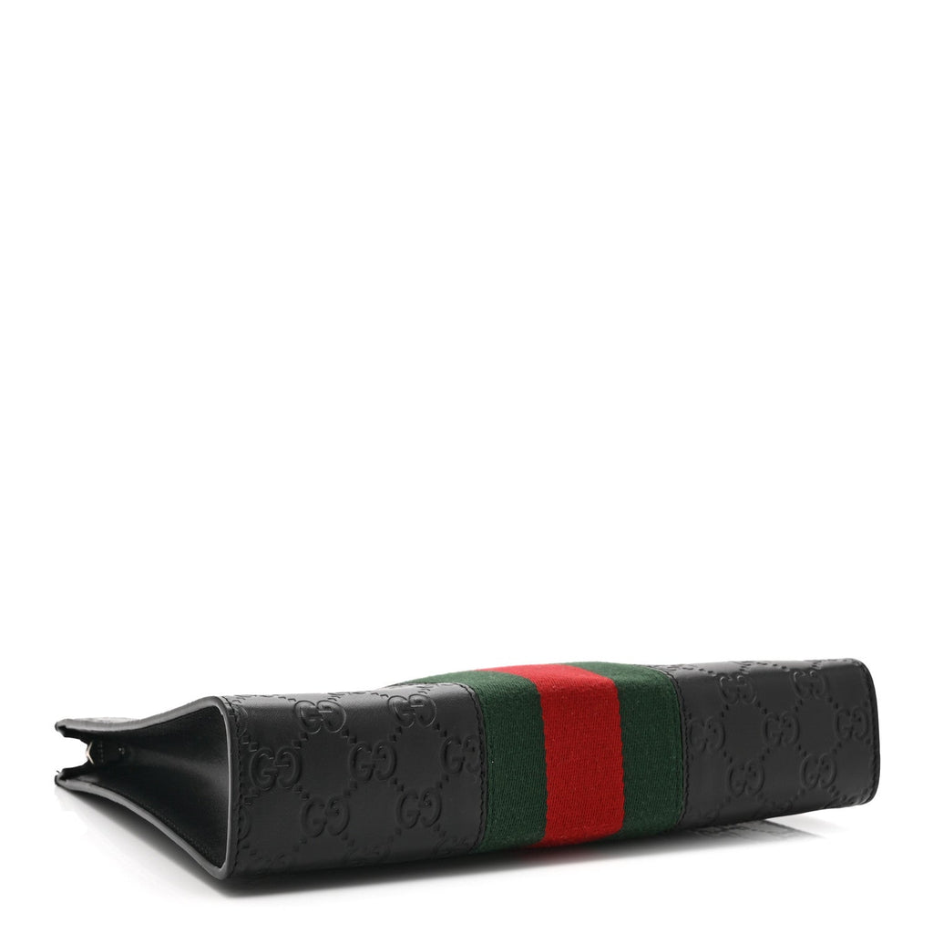 Gucci Guccissima Signature Web New Web Cosmetic Case Black