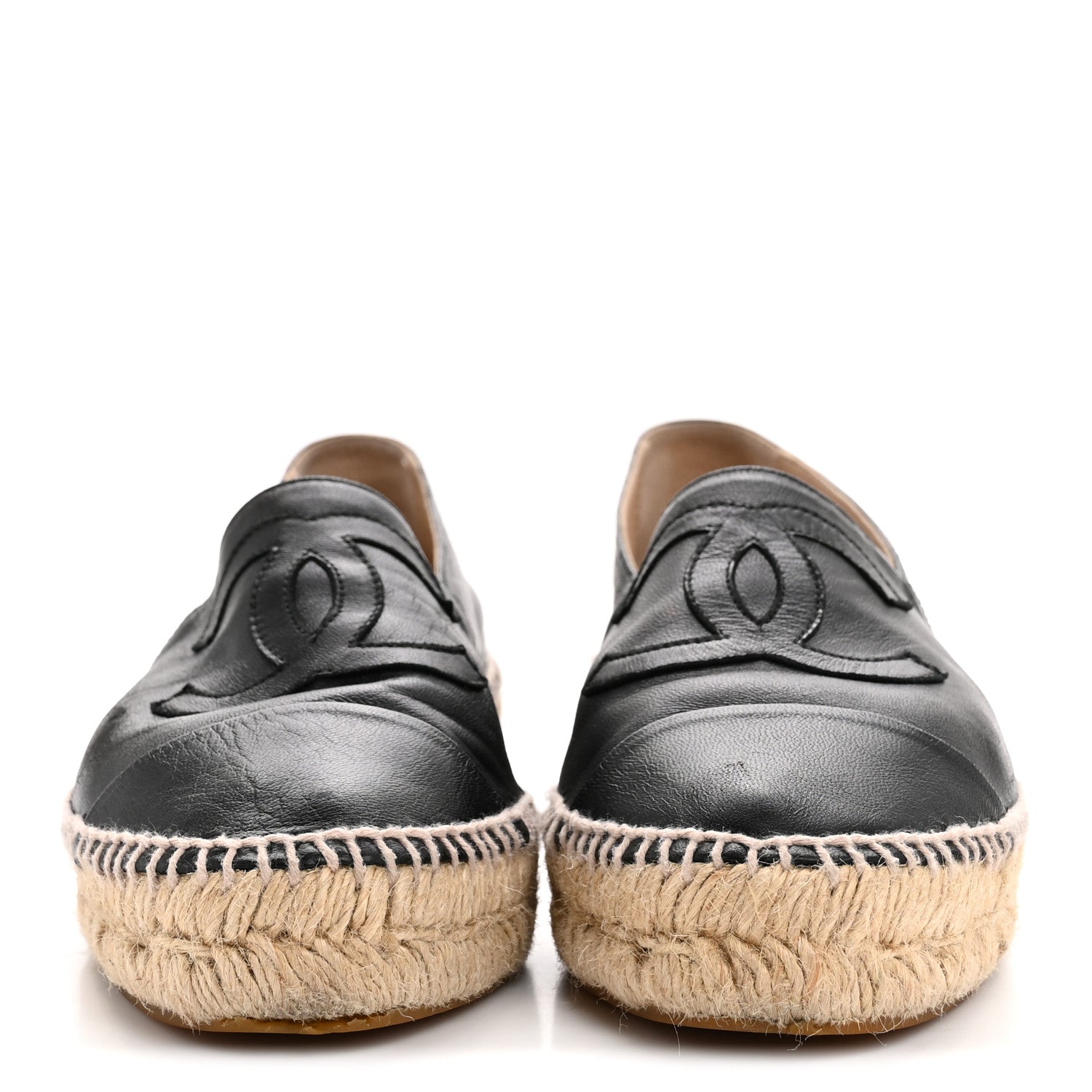 Lambskin CC Espadrilles 39 Black