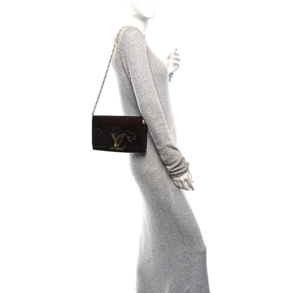 Louis Vuitton Patent Chain Louise GM Amarante