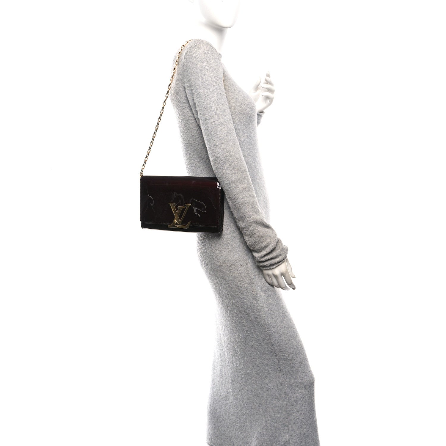 Louis Vuitton Patent Chain Louise GM Amarante