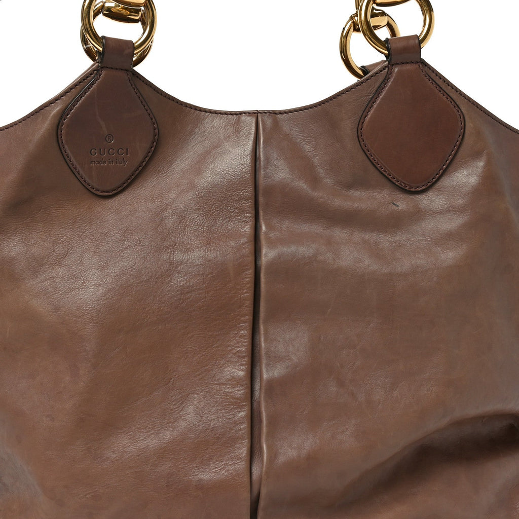 Gucci Calfskin Soft Icon Tote Pink Tan