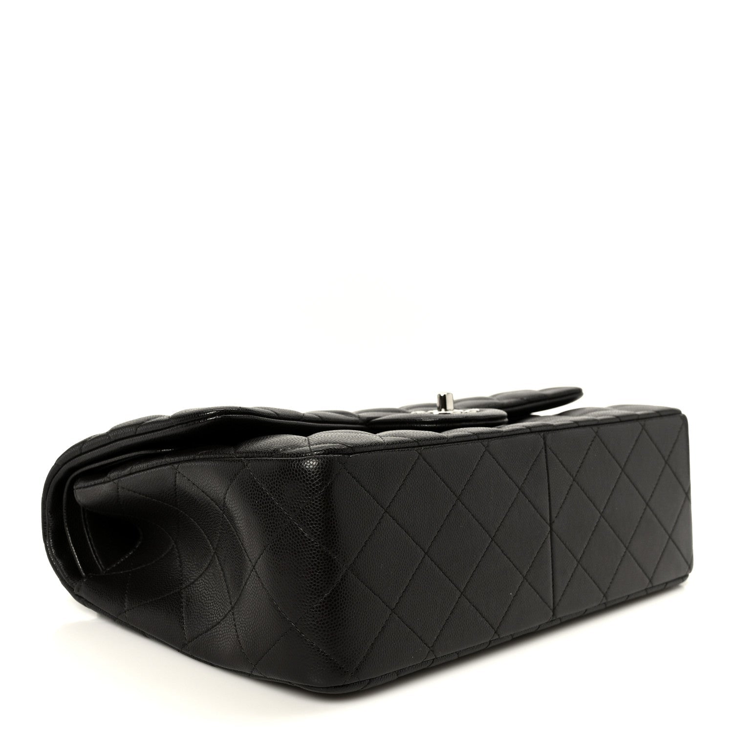 Chanel Caviar Quilted Jumbo Double Flap Dark Brown