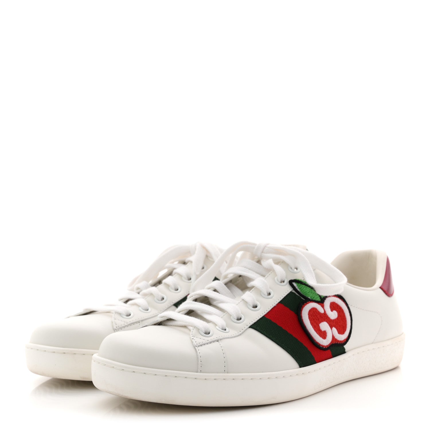 Gucci Calfskin Crocodile Web Mens Ace Sneakers 8 White Green