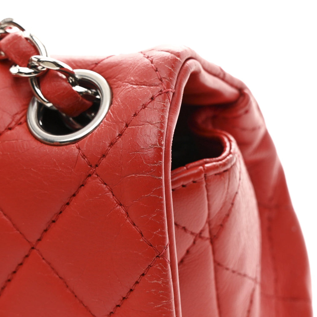 Chanel Lambskin Quilted Mini Rectangular Flap Red
