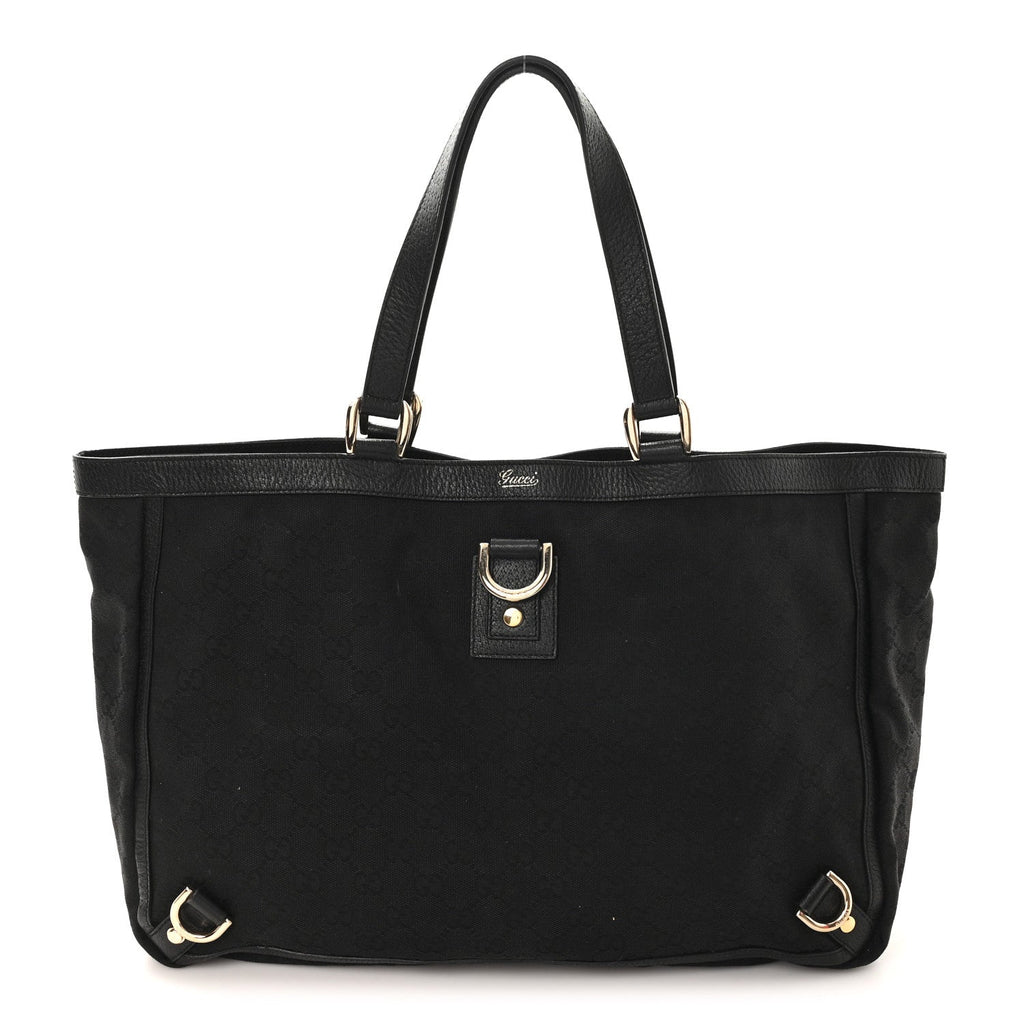 Gucci Monogram Large Abbey Tote Black