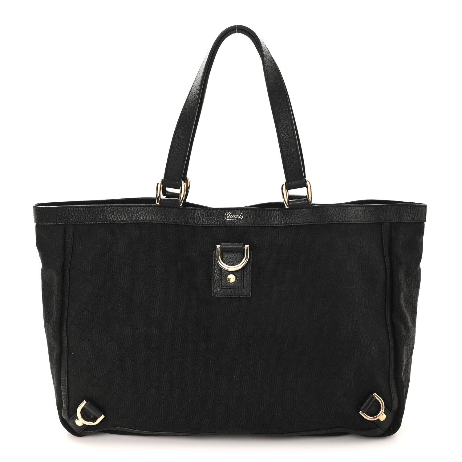 Gucci Monogram Large Abbey Tote Black