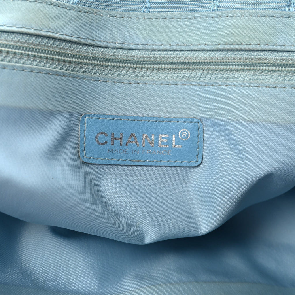 Chanel Nylon Travel Large Tote Blue