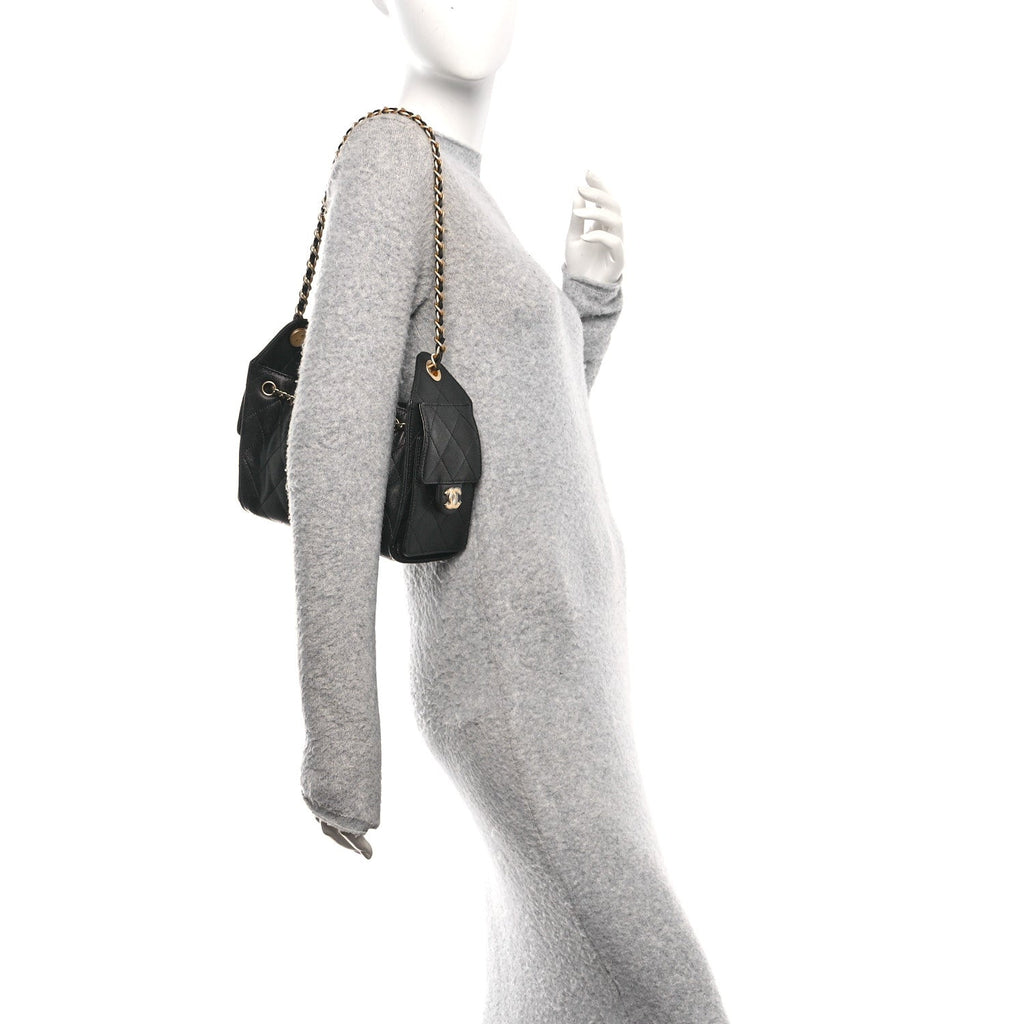 Chanel Caviar Quilted Mini Chanel 25 Handbag Black