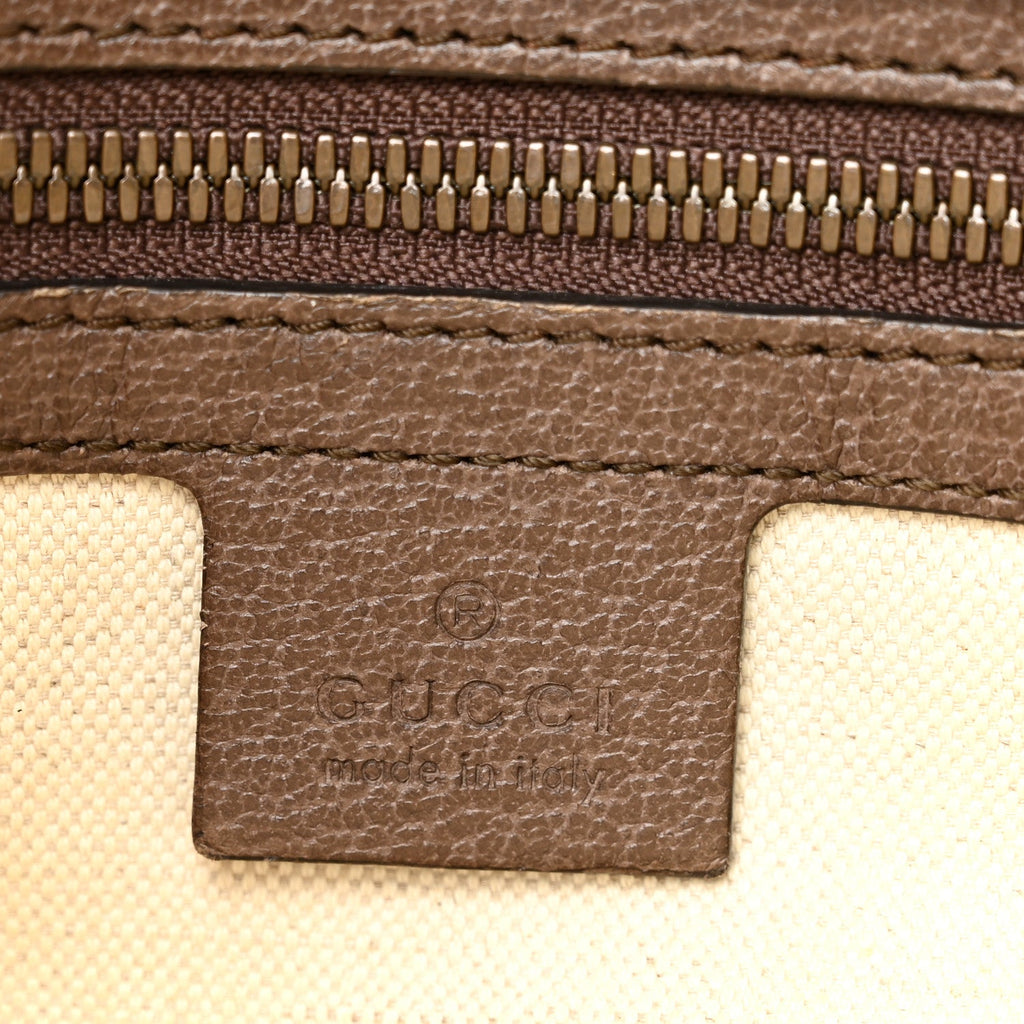 Gucci Soft GG Supreme Monogram Medium Ophidia Belt Bag Dark Brown
