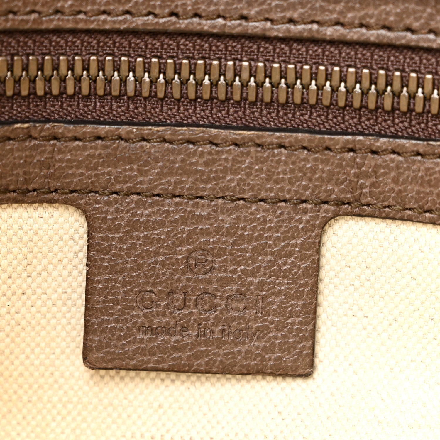 Gucci Soft GG Supreme Monogram Medium Ophidia Belt Bag Dark Brown
