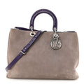 Christian Dior Suede Large Diorissimo Tote Purple