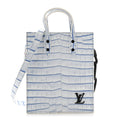 Louis Vuitton Crocodile Niloticus Sac Plat XS Mat Meringue White Blue