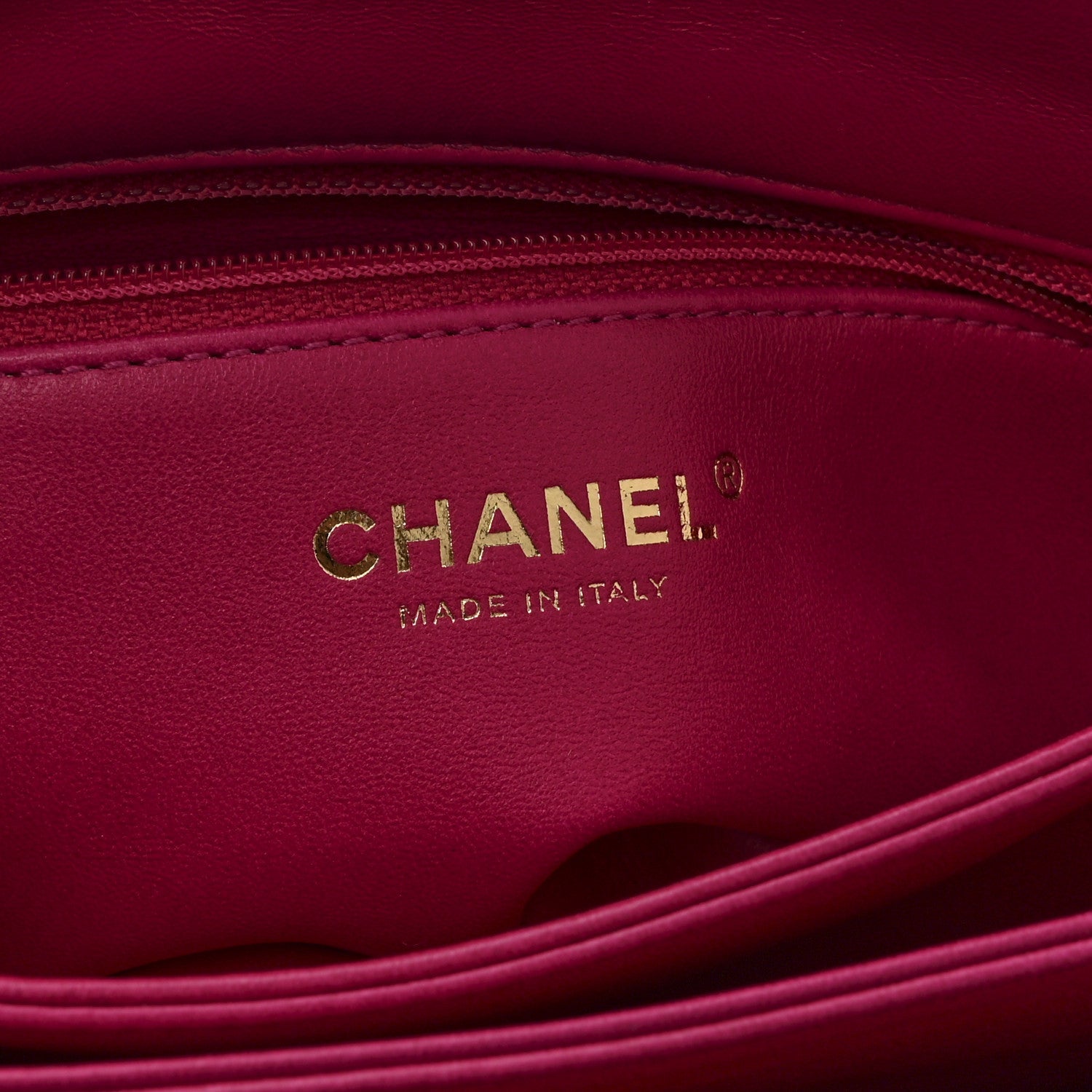 Chanel Lambskin Quilted On And On Small Chain Flap Fuchsia