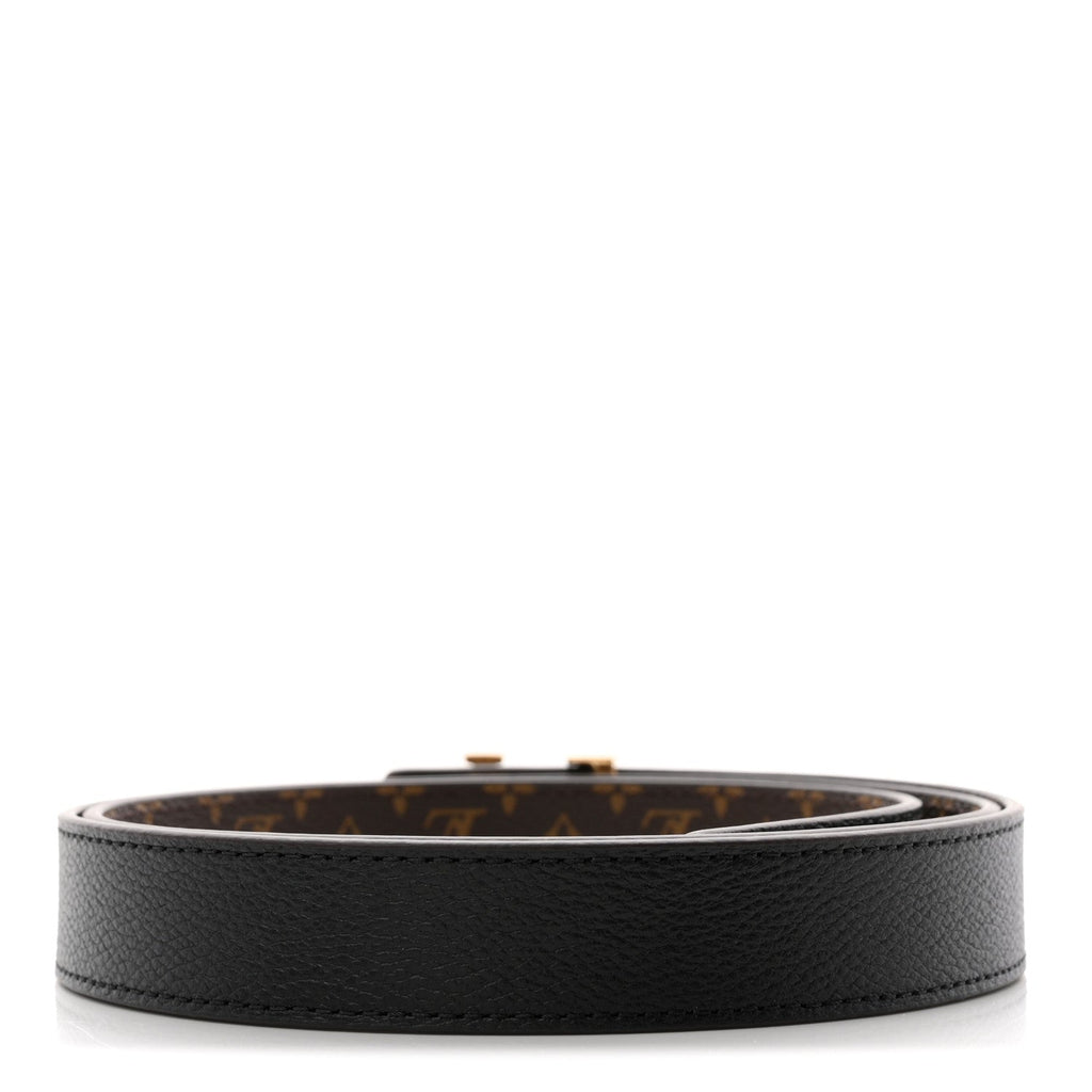 Louis Vuitton Calfskin Monogram 25mm LV Iconic Reversible Belt 95 38 Black