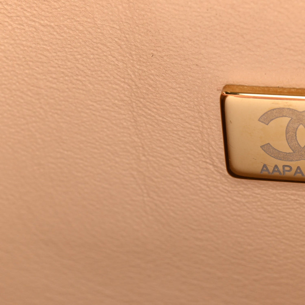 Chanel Caviar Quilted Medium Double Flap Beige