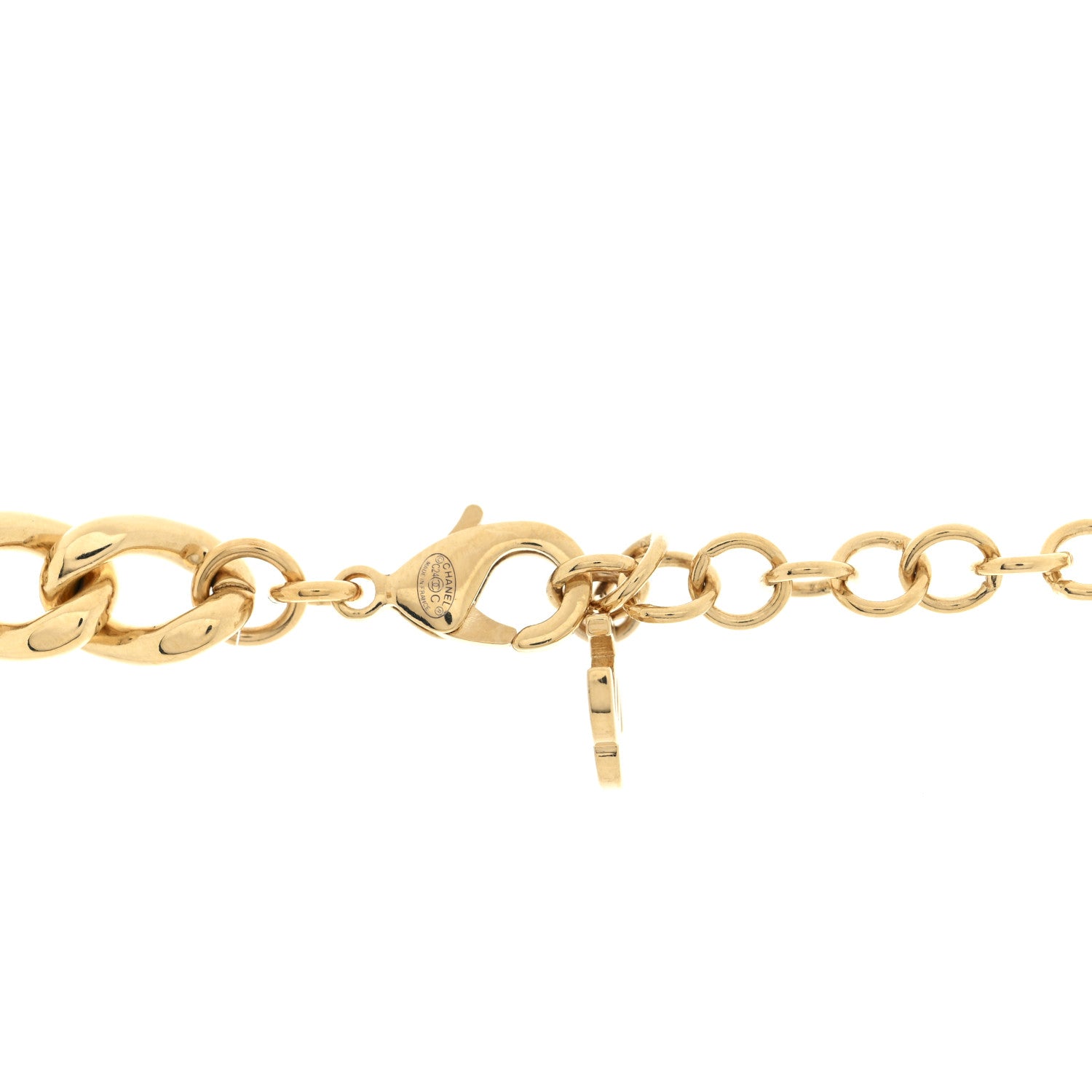 Crystal Pearl Star Rollerblade Logo Necklace Gold