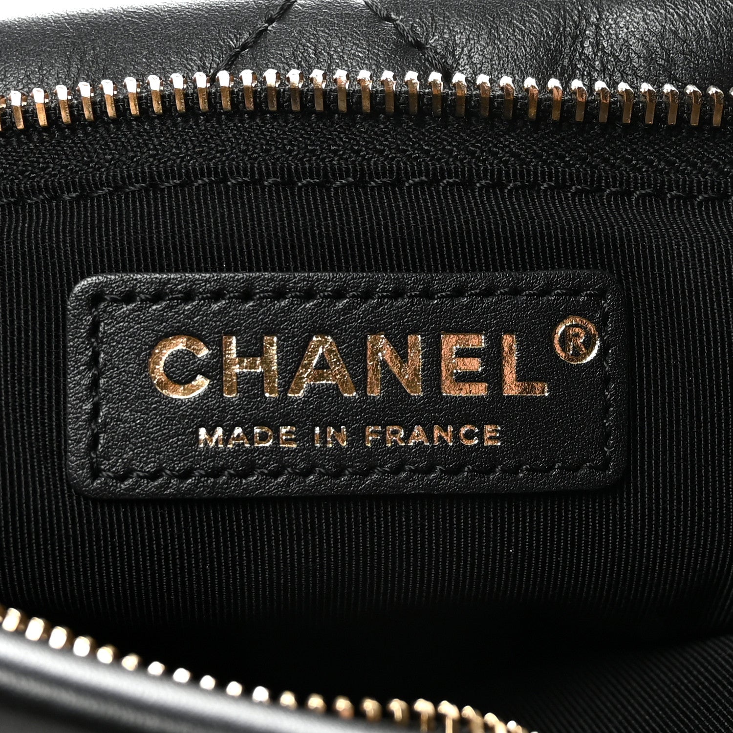 Chanel Calfskin Quilted Fold Over Clutch Black