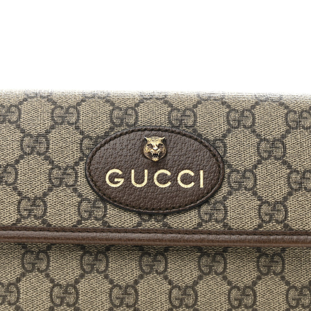Gucci GG Supreme Monogram Neo Vintage Web Belt Bag Brown