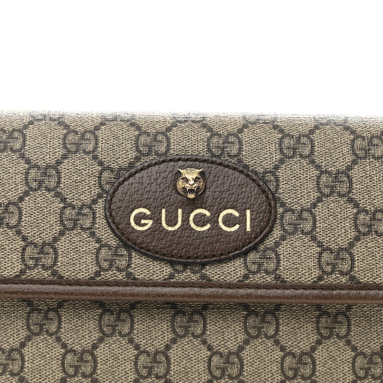 Gucci GG Supreme Monogram Neo Vintage Web Belt Bag Brown