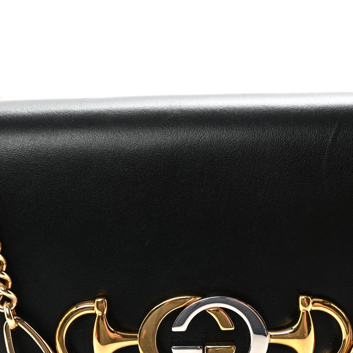 Gucci Smooth Calfskin Small Zumi Top Handle Shoulder Bag Black