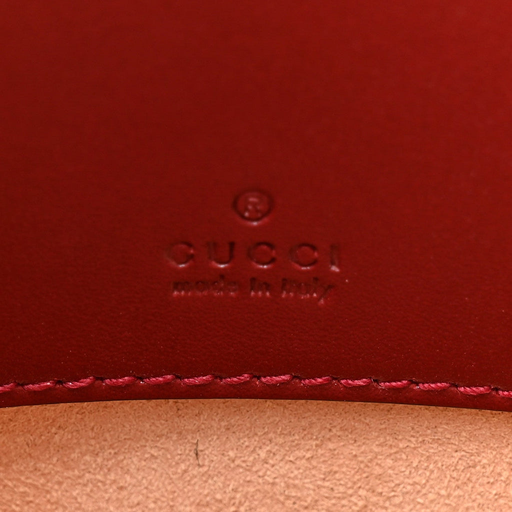 Gucci Boarded Dyana Lux Calfskin Mini Jackie 1961 Hobo New Cherry Red