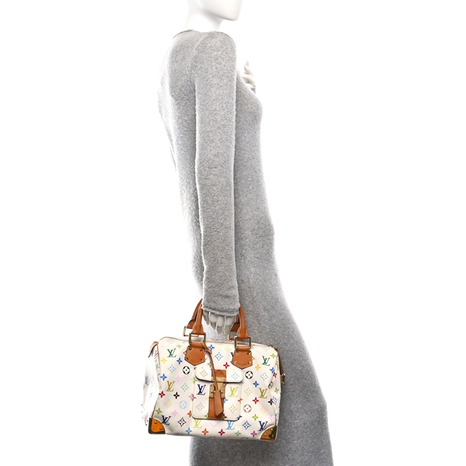 Louis Vuitton Monogram Multicolor Speedy 30 White