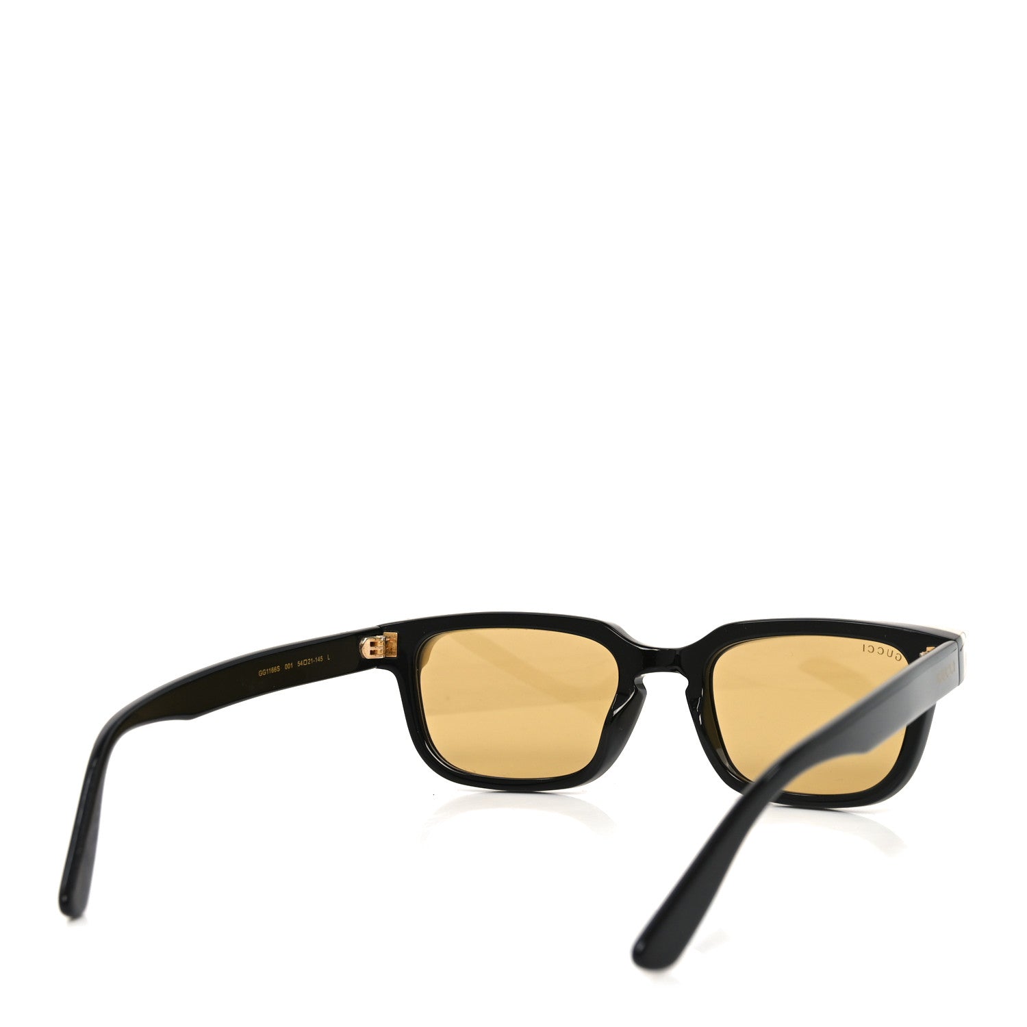 Gucci Acetate Rectangle Sunglasses GG1166S Black Beige