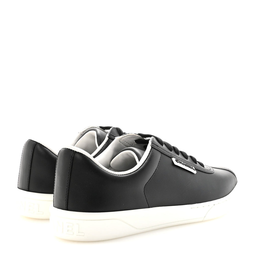Calfskin CC Womens Sneakers 37 Black