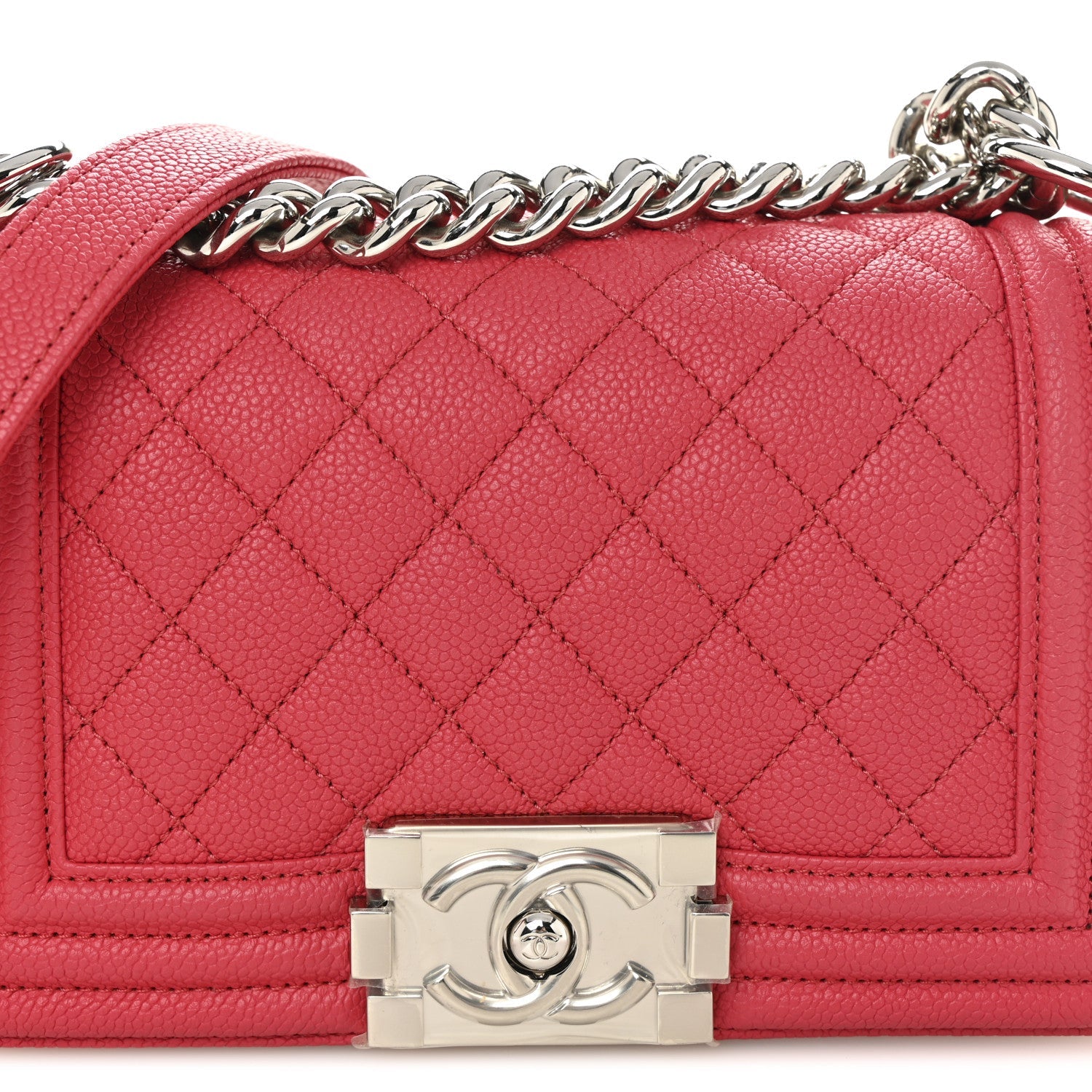 Chanel Caviar Quilted Small Boy Flap Red