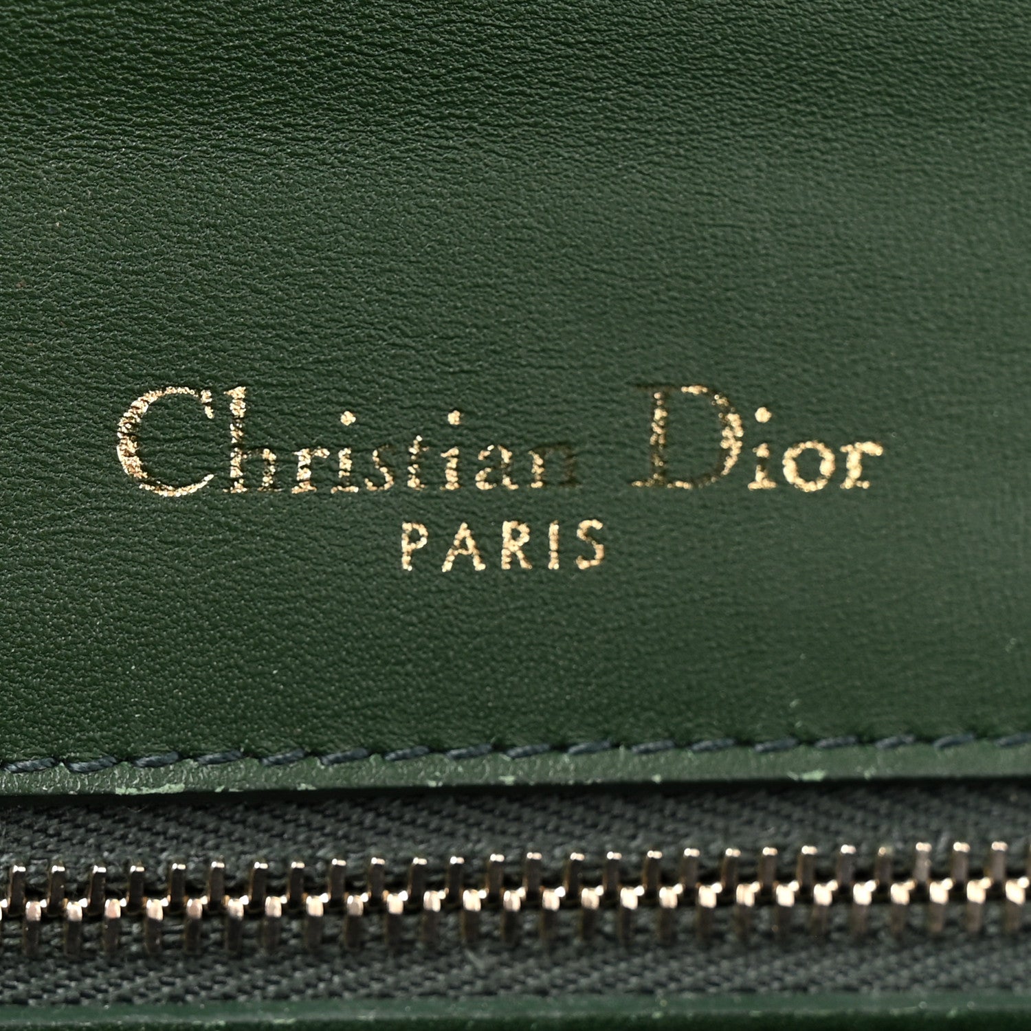Christian Dior Ceramic Effect Deerskin Large Diorama Flap Bag Malachite Green