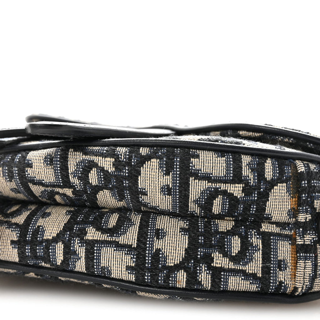 Christian Dior Oblique Mini Saddle Bag Blue
