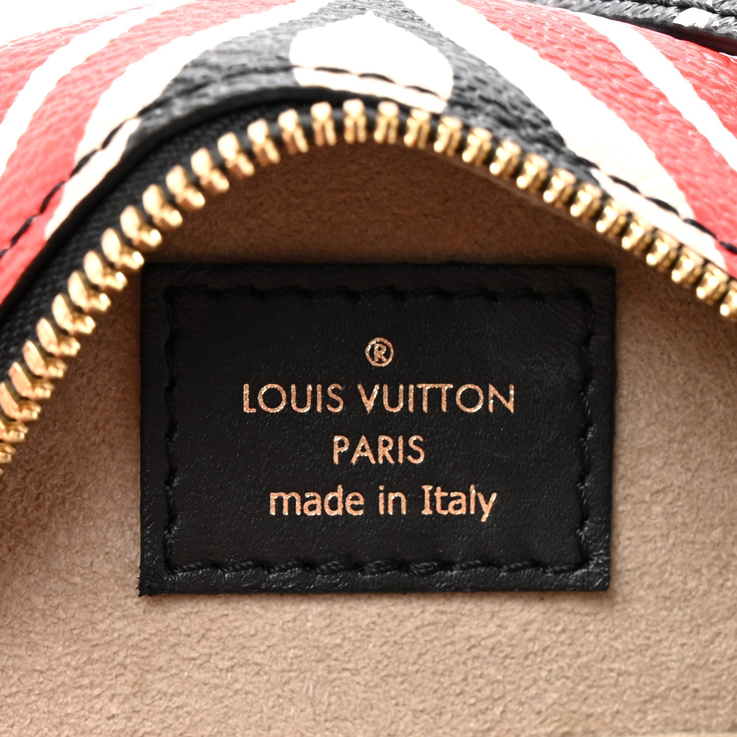 Louis Vuitton Monogram Giant Crafty Boite Chapeau Souple PM Creme Rouge Black