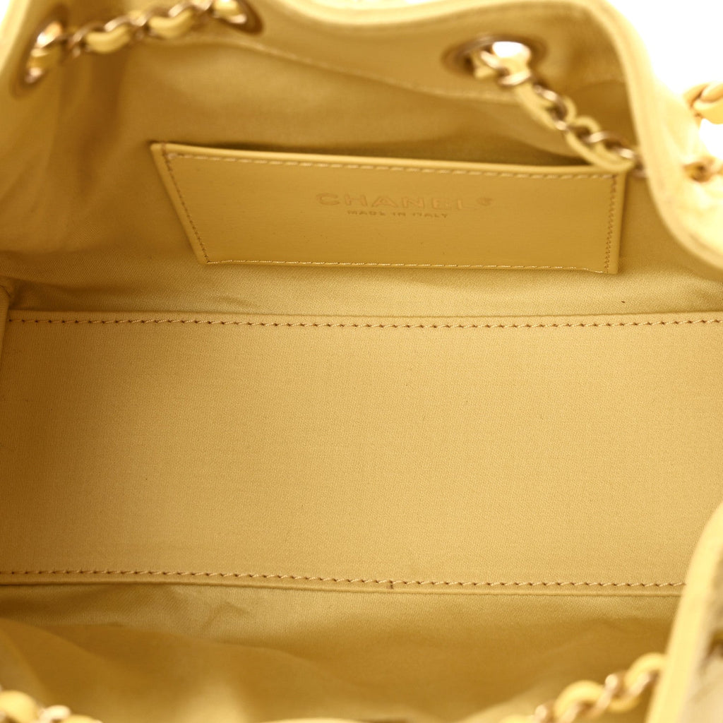Chanel Caviar Quilted Mini Chanel 25 Handbag Yellow