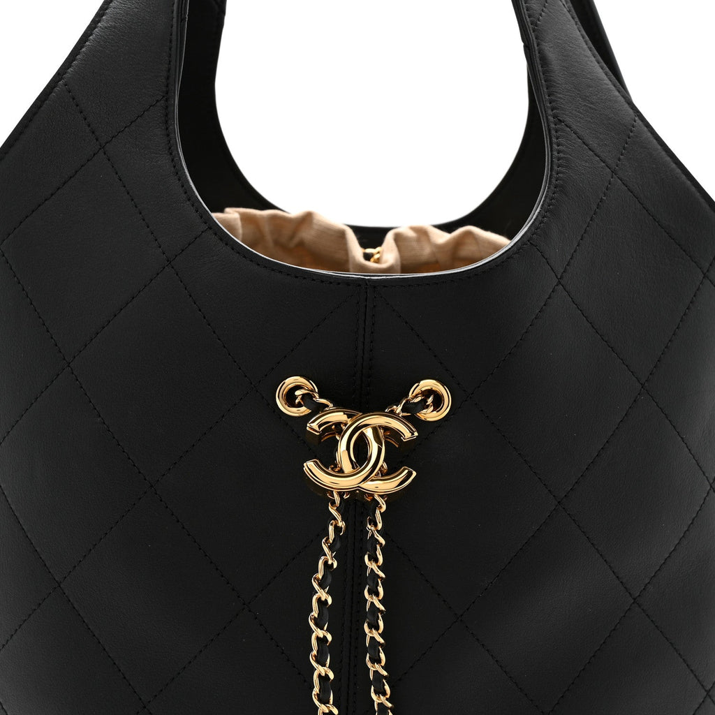 Chanel Calfskin Quilted Large Shopping Bag Black