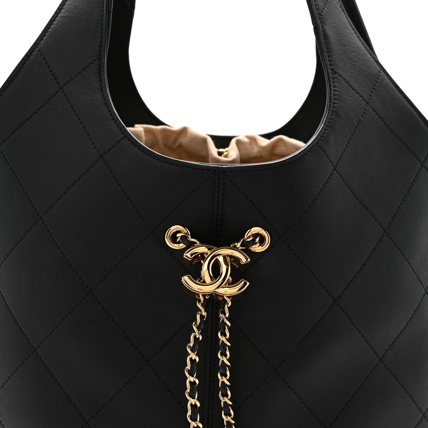 Chanel Calfskin Quilted Large Shopping Bag Black