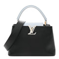 Louis Vuitton Taurillon Capucines MM Black Blue White
