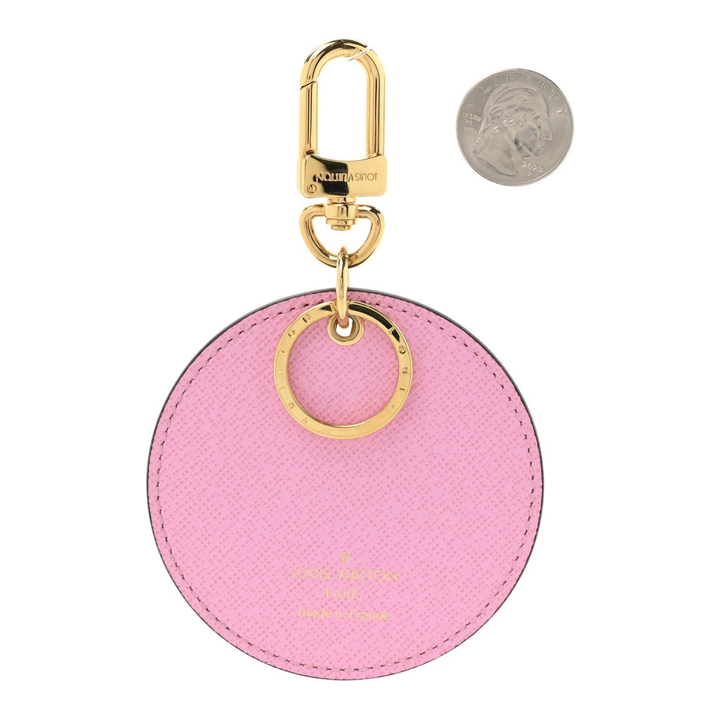 Louis Vuitton Monogram 2022 Christmas Animation Paris Bag Charm Key Ring Pink