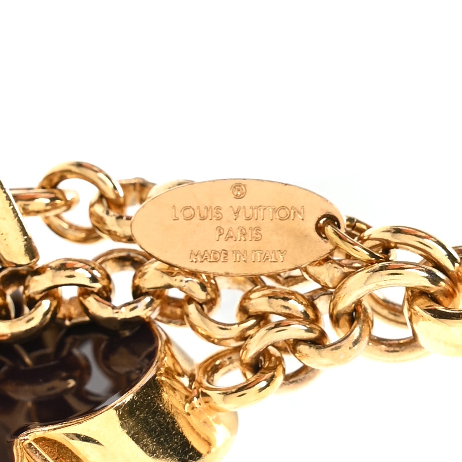 Louis Vuitton Metal Enamel Fleur De Monogram Bag Charm Dore