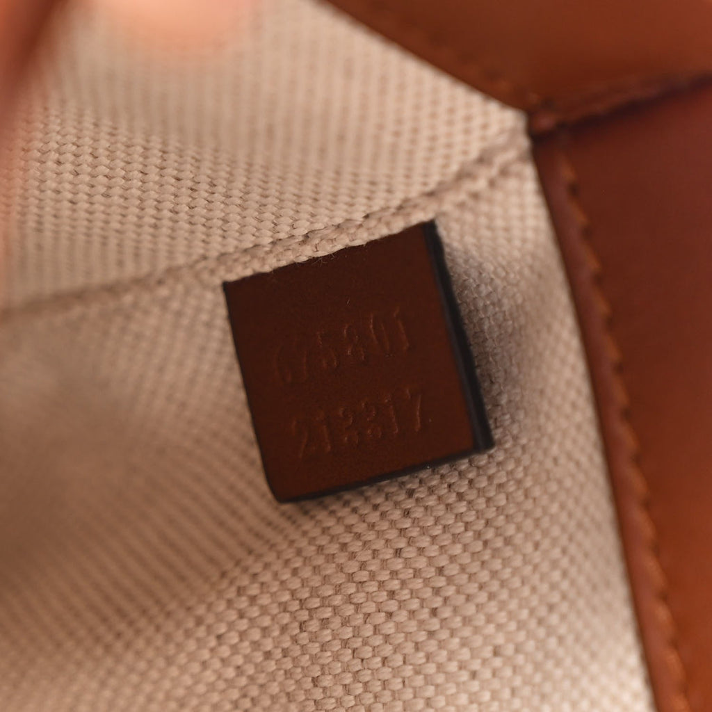 Gucci New Canvas Charisma Calfskin Crystal GG Monogram Mini Horsebit 1955 Shoulder Bag Camel Ebony
