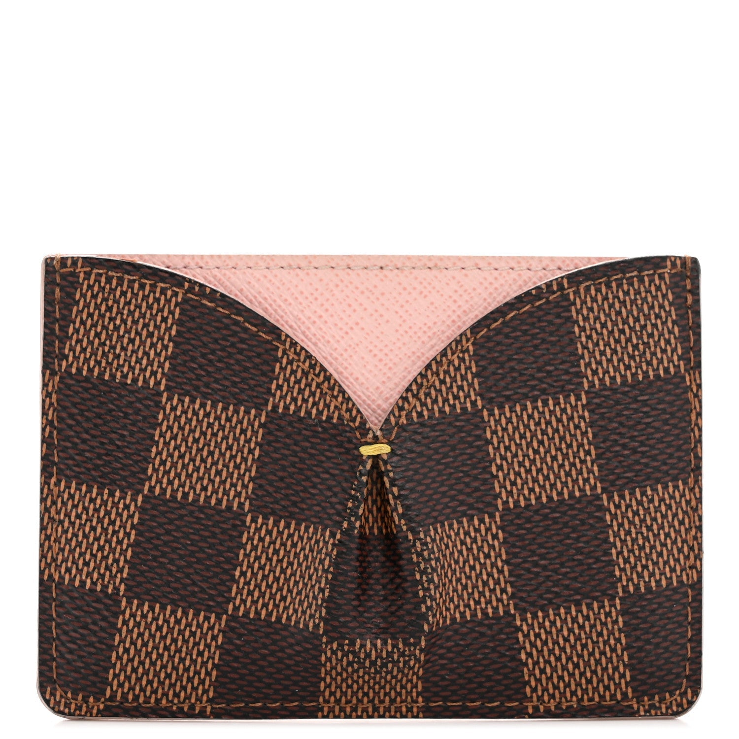 Louis Vuitton Damier Ebene Caissa Card Holder Rose Ballerine